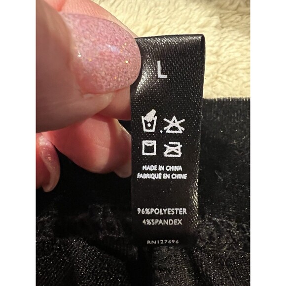 Nine West Women's Pants Black Velvet\Velour pull on Size Large - Picture 6 of 6